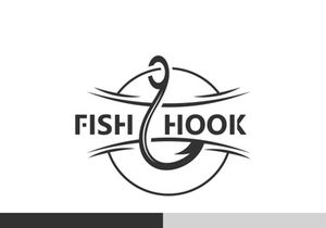 Hook Fishing logo simple and modern vintage rustic vector design style template illustration