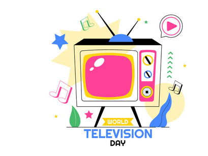 10 World Television Day Illustration