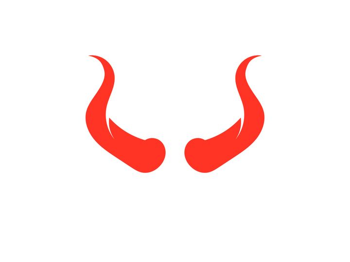 Devil horn red logo icon