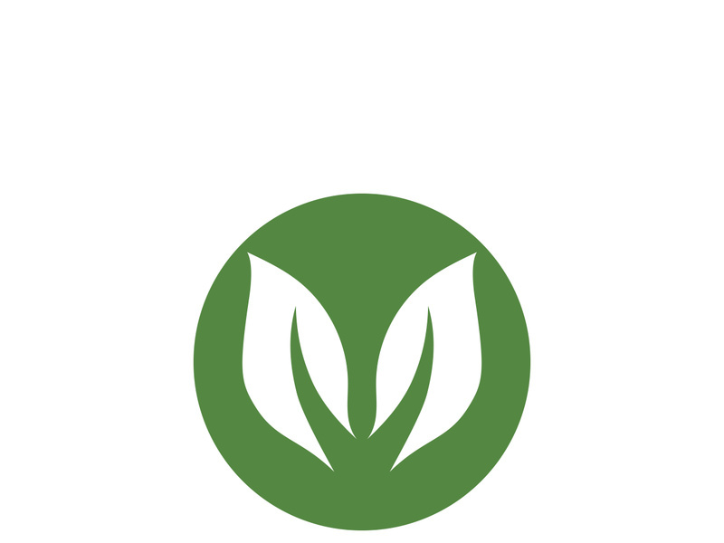 Green leaf ecology nature element vector icon