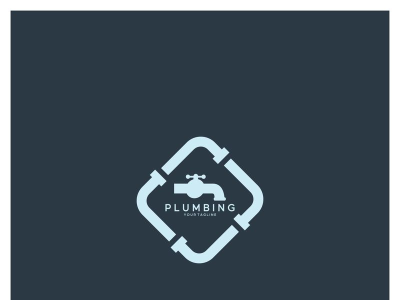 Plumbing logo vector design template. water pipe logo design.Leaking water logotype,Design Concept, Creative Symbol, Icon