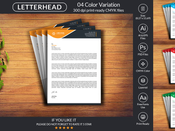 Corporate Letterhead Design Template preview picture