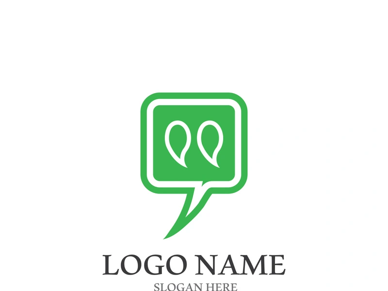 Speech bubble icon logo template vector illustration