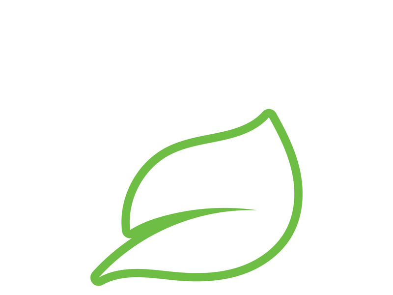 leaf logo green ecology nature element vector image