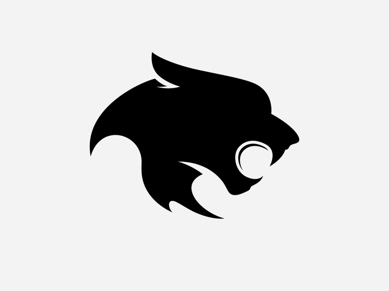 Panther logo vector on a white background