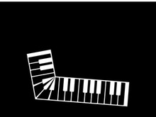 Keyboard piano vector Musical instrument illustration design template