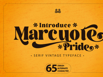 Marcuote Pride - Serif Vintage Font preview picture