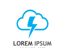 Colorful electric lightning logo design.