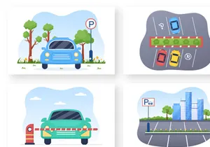 15 Valet Parking Car Illustration