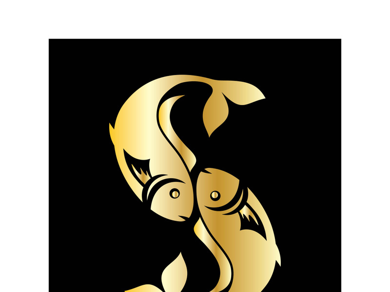 Fish logo template. Creative vector symbol