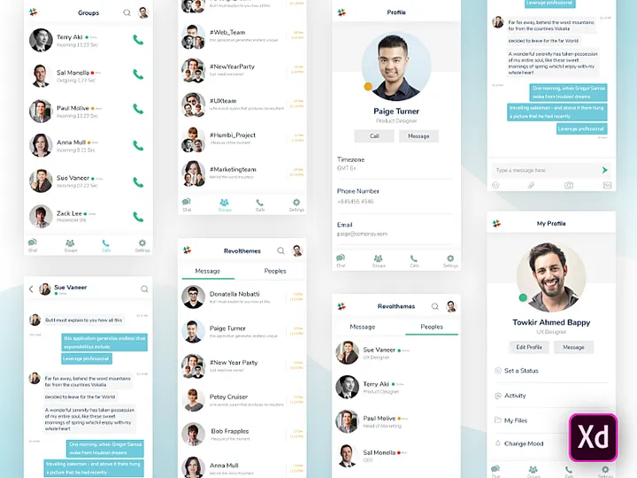 Slack - Mobile App ReDesign Concept (XD Freebie)