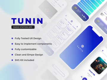 TunIn - Adobe XD Radio UI Kit preview picture