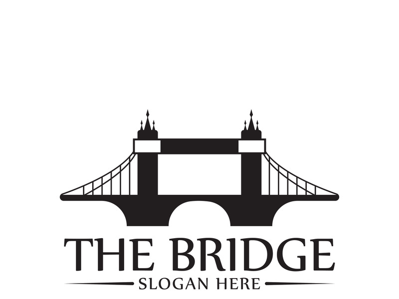 Bridge logo icon design and business symbol template
