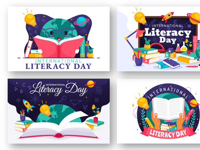 12 International Literacy Day Illustration