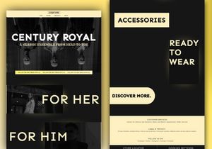 Clothing brand landing page.