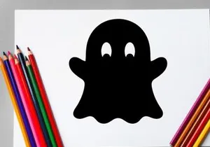 Niedliche Geister-Illustration für Halloween oder gruselige Themen