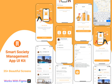 Smart Society Management iOS App UI Kit preview picture