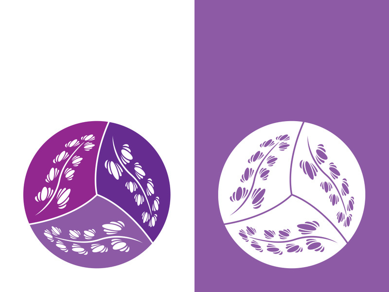 Fresh lavender flower logo vector flat design