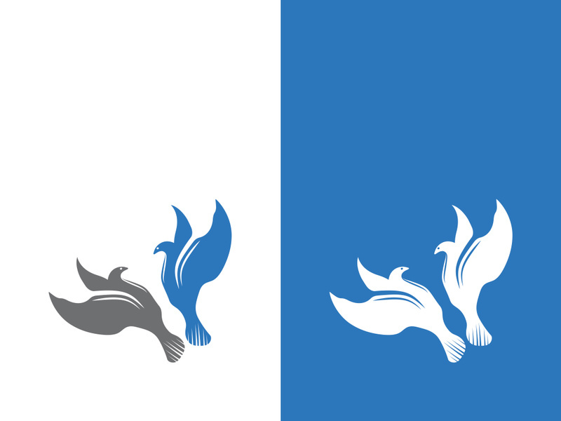 Dove bird logo vector design illustration