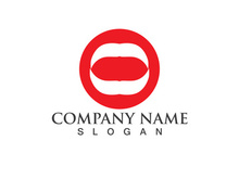 Lips woman logo and symbol vector