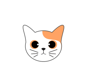 Cat cute head logo vector preview picture