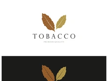 tobacco leaf logo,tobacco field and tobacco cigarette logo .With easy and simple editing.