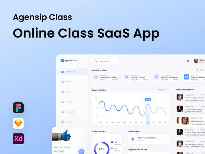 Agensip Class - Online Class Saas App