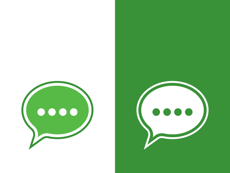 Speech bubble icon logo template vector illustration