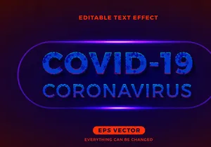 Bundle Corona editable font effect text vector