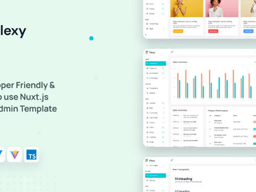Flexy Free Nuxtjs Admin Template preview picture