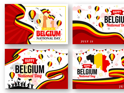 12 Belgium Independence Day Illustration