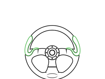 Steering Wheel vector image logo icon preview picture