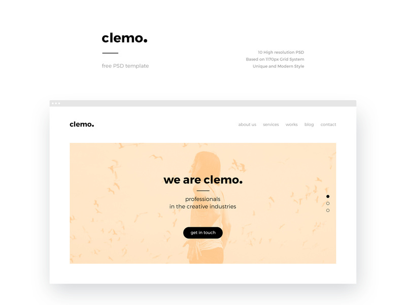 Clemo – PSD Template