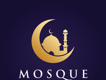 Unique,modern and creative luxury mosque logo with monogram.Logo for islamic,ramadan,company.