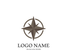 Compass logo template vector icon illustration design