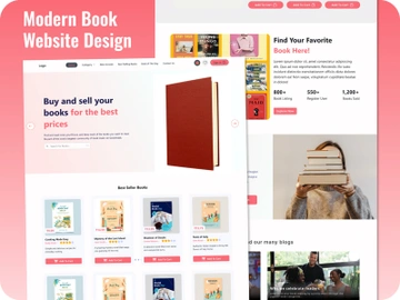 Online Bookstore & Library Web Design preview picture