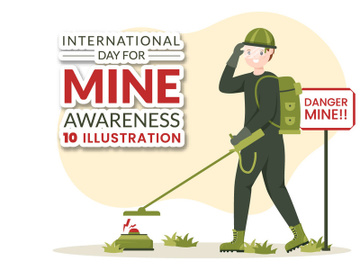 10 International Mine Awareness Day Illustration preview picture