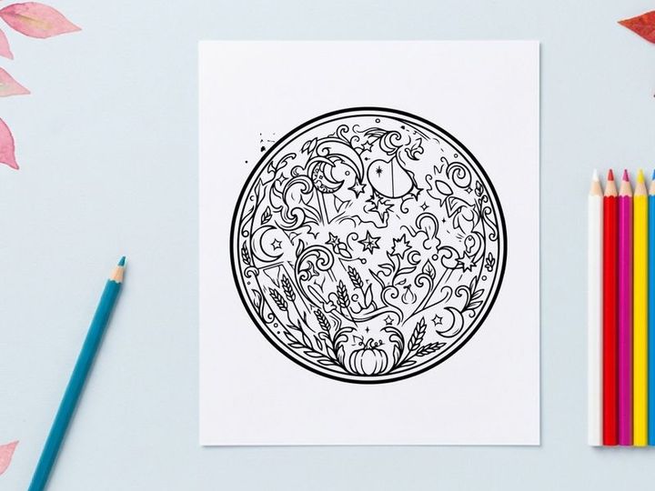 Intricate floral mandala design for decorative art. Hand-drawn botanical illustration with ornate patterns and symmetry.