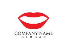 Lips woman logo and symbol vector