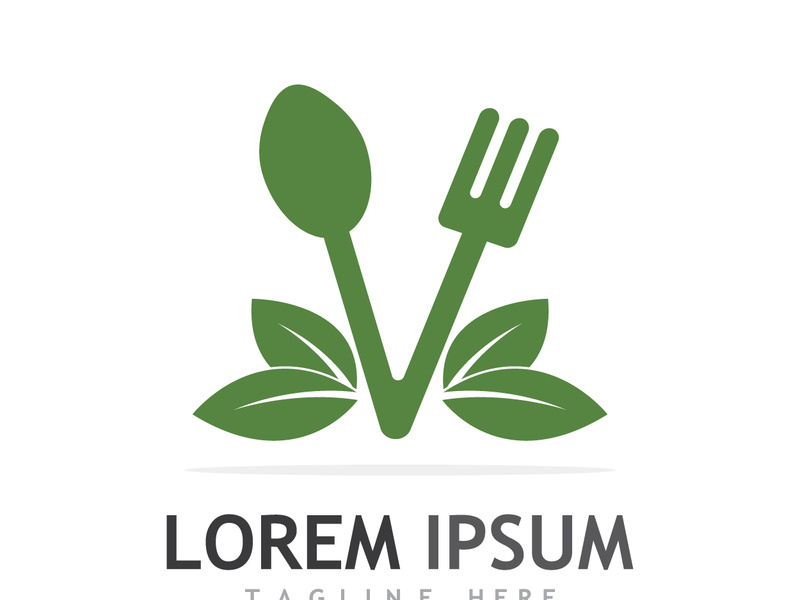 Spoon and fork logo design.
