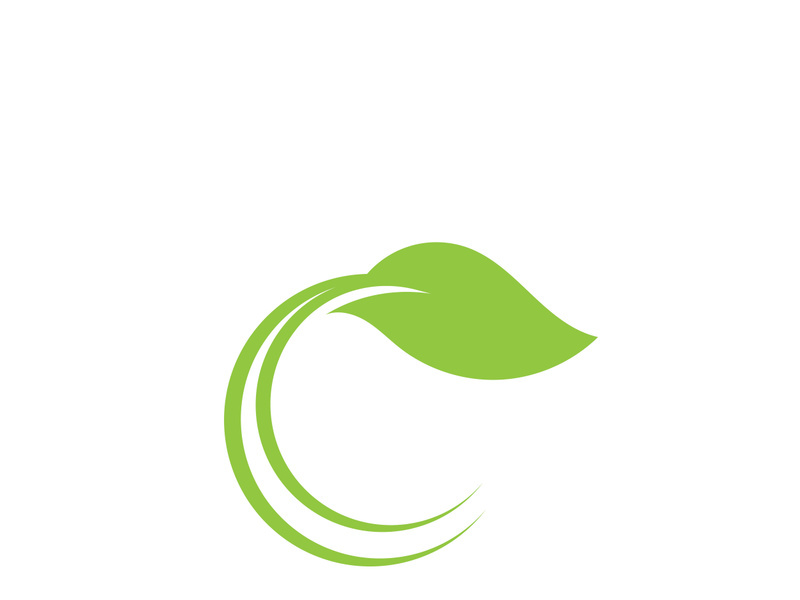 Logos of green Tree leaf ecology