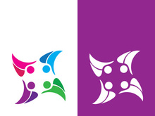 Community, network and social icon design template