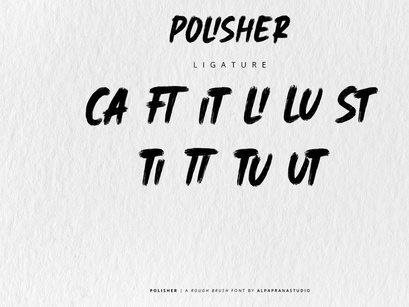 Polisher - Rough Brush Font