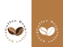 Coffee bean icon vector illustration template