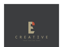 creative letter e logo design, for brand, startup, business, company, identity, application, vector