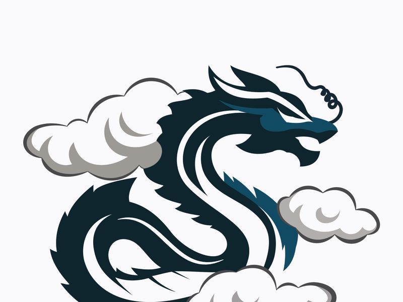 Dragon logo art illustration