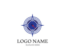 Compass logo template vector icon illustration design