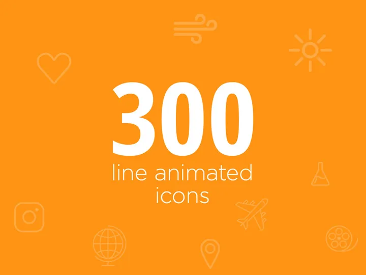 300 Line Animated Icons preview picture