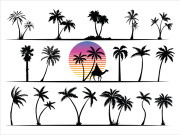 Palm Tree Collection and Silhouettes