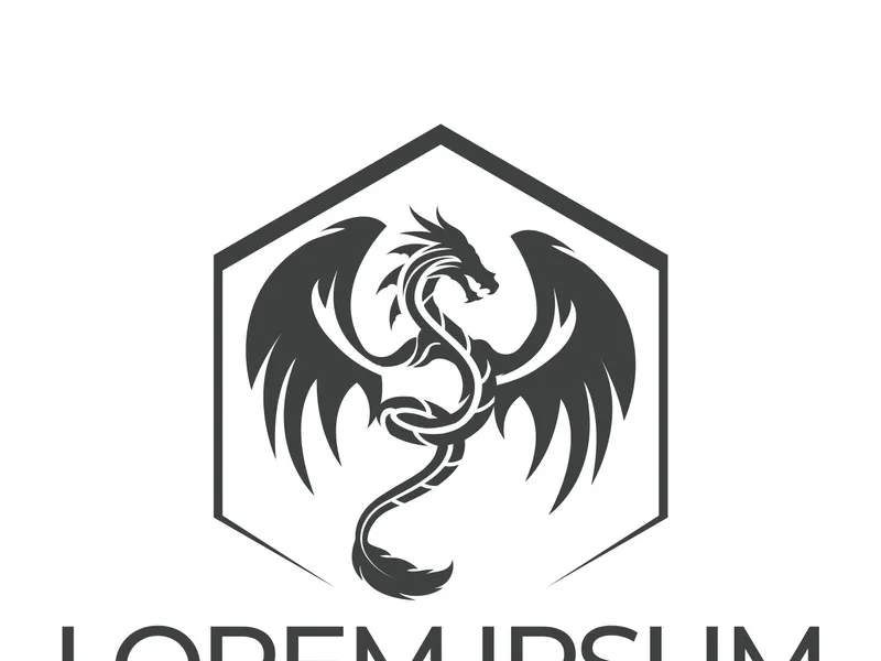 Dragon logo art illustration